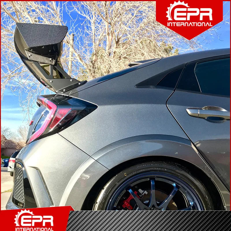 Для Civic FK7 FK8 VOLTEX5 стиль углеродное волокно GT Спойлер Крыло глянцевое Bootlid сплиттер