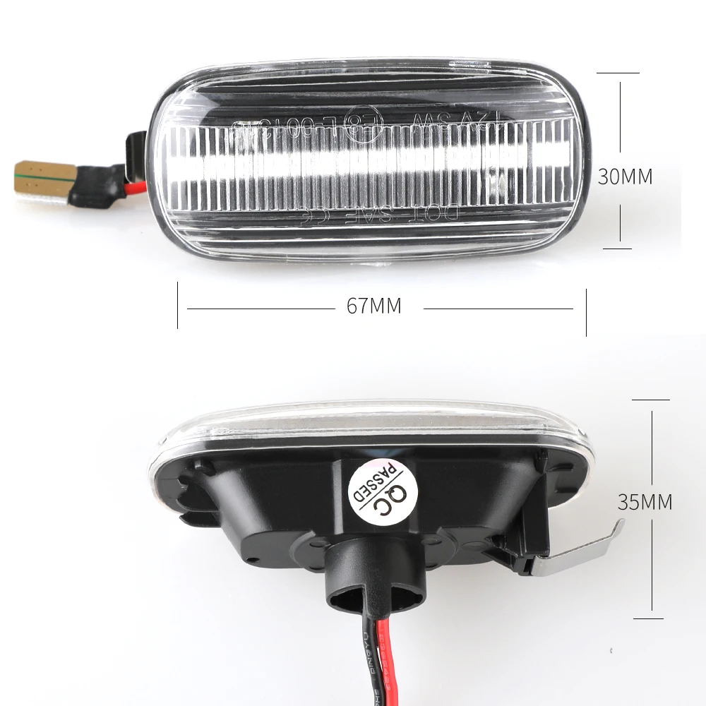Пара автомобильных динамических светодиодных габаритных огсветильник белого