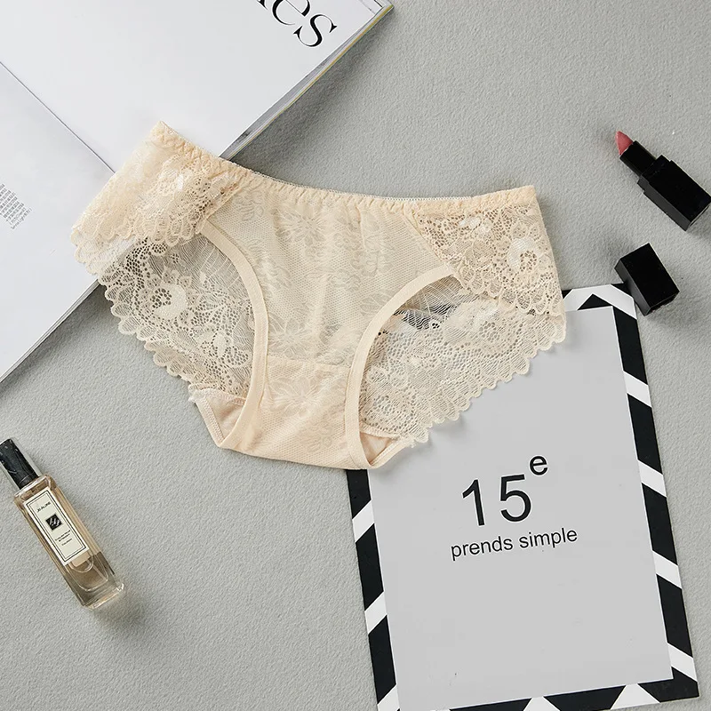 

2021 hot style hollow sexy low waist women's underwear sexy comfortable elastic breathable temptation lace underwear women