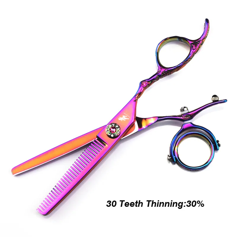 6&quot swivel scissors fly hairdressing barber shears 720 degrees Rotary handle thumb flying rotary | Красота и здоровье