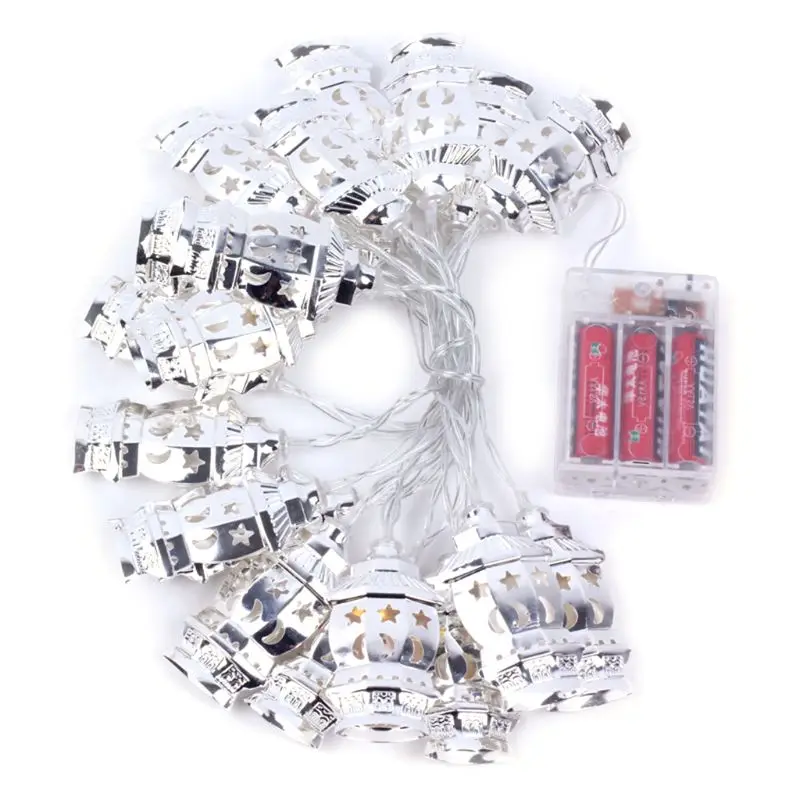 

1.65m 10 Lights Lantern Lamp LED Eid Mubarak Decorative String Lights Ramadan Kareem Decoration Muslim Islam Party Supplies