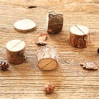 10pcslot rustic wood table numbers holder wood place card holder party wedding table name card holder memo note card