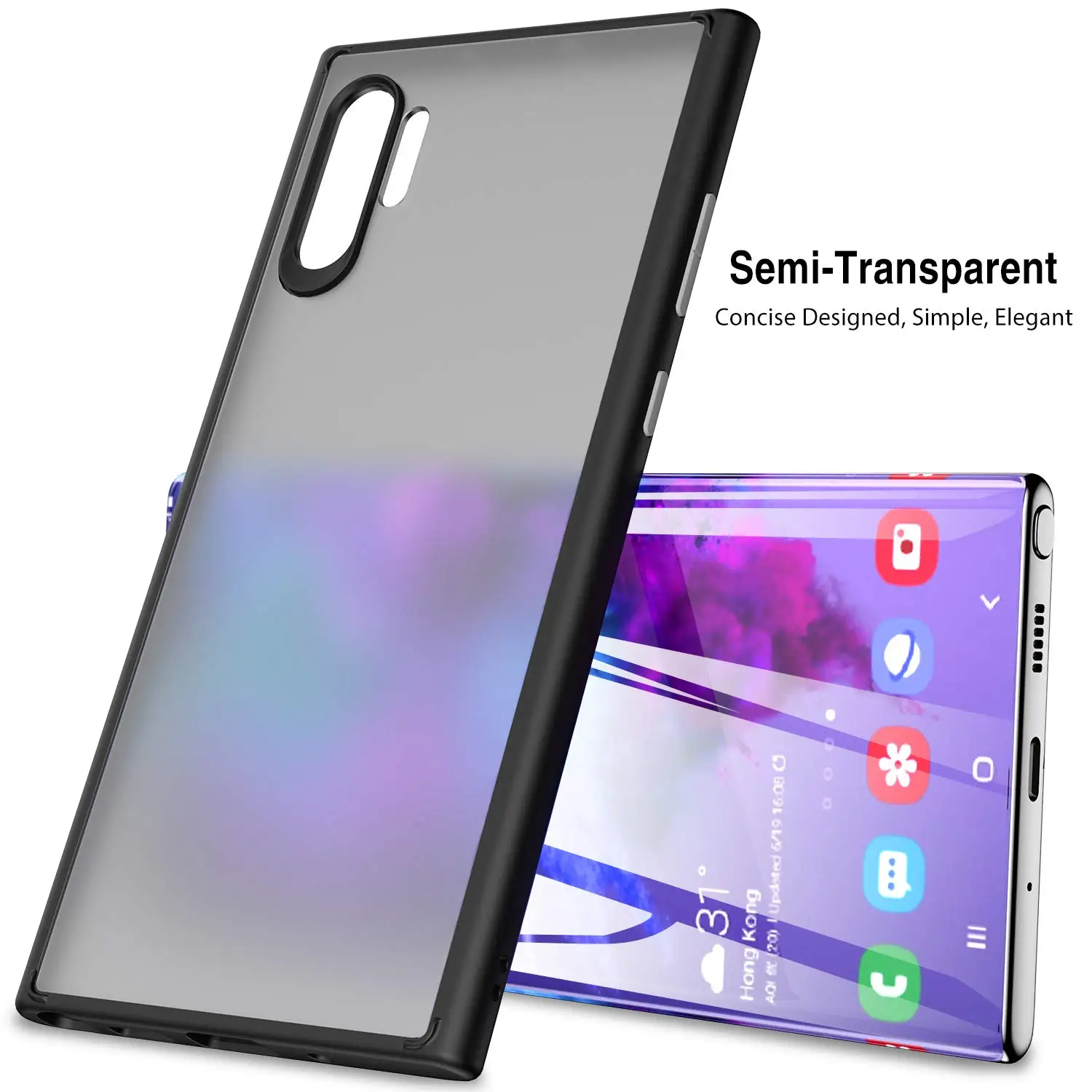 Чехол для Samsung Galaxy Note 10 S10 Plus прозрачный противоударный защитный чехол с