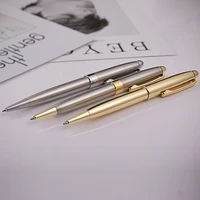 luxury metal rollerball pen 1 0mm black ink steel gold business signature pens for school office writing supplies stationery
