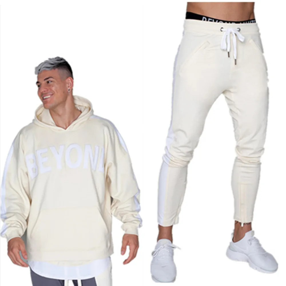 Мода свободного кроя для мальчиков спортивные костюмы большие с принтом в стиле