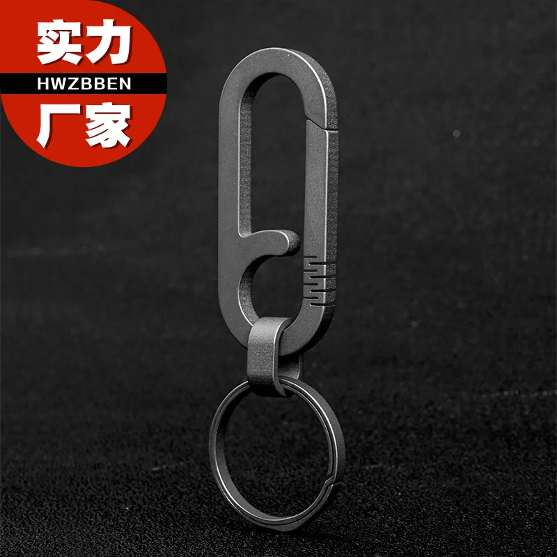 A299 Titanium alloy car key chain ring quick hanging carabiner backpack pendant EDC gadget | Спорт и развлечения