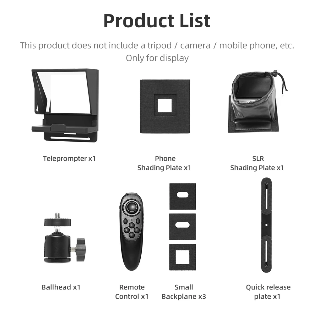 Mini Teleprompter Portable Inscriber Mobile Artifact Video With Remote Control for Phone and DSLR Recording | Электроника