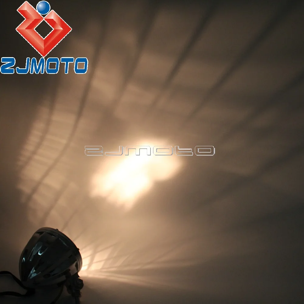 Yellow Glass Motorcycle 4.5&quot Headlamp For Harley Honda Yamaha Suzuki Cafe Racer Bobber Custom Mesh Grille Headlight Polish |