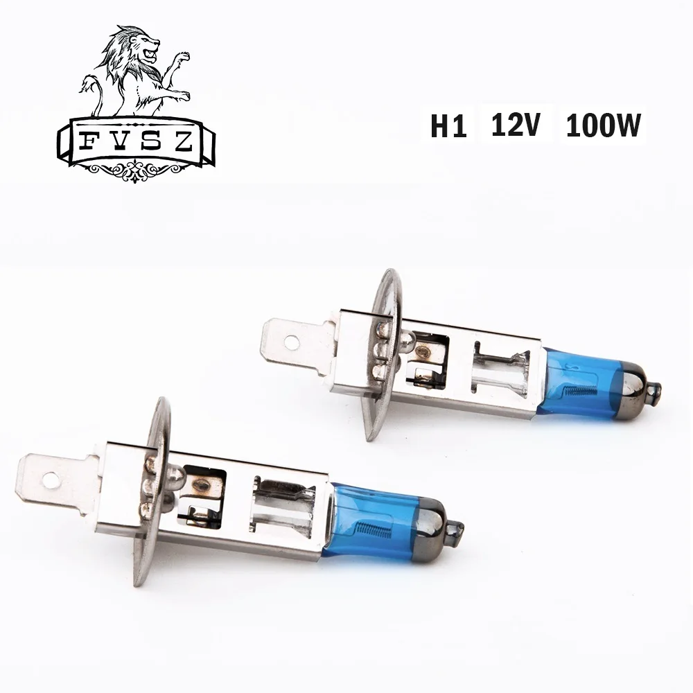 2 шт. H1 12V 100W фары для автомобиля ультра яркий галогенная фара белый светильник