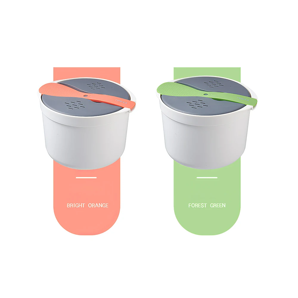 

2L Rice Cooker For Microwave Oven Multifunctional Rice Cooker Two-Layer Steam Pot For Home Restaurant Kitchen Accessories