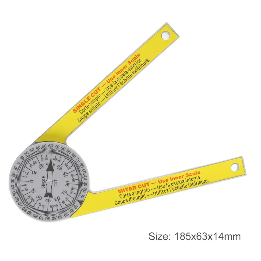 

7-inch Plastic Digital Protractor Single-cut Miter-cut Inner Scales Portable Tool Protractor Measuring Tool