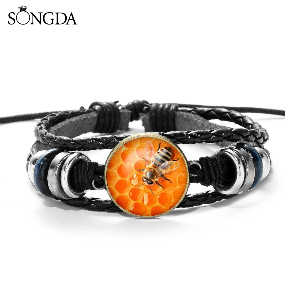 Шикарный медоносной пчелы многослойный браслет из бисера для женщин