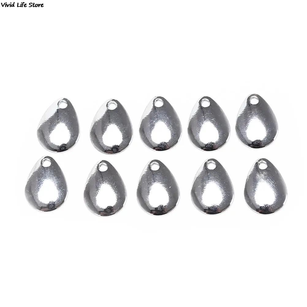 10 шт./лот рыболовные Спиннеры кольца лезвия гладкие никелевые ложки плетение