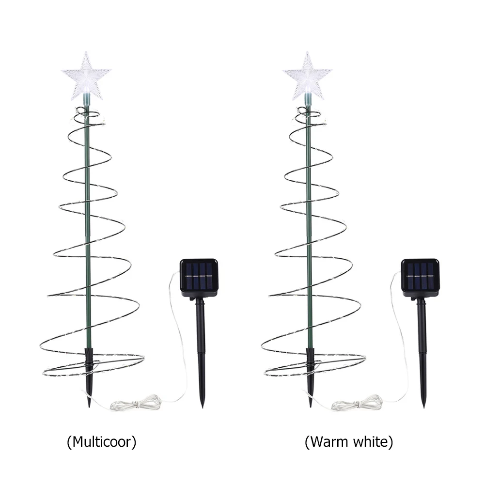

Рождественская гирсветильник на солнечной батарее, цветная гирлянда, светодиодная гирлянда в форме рождественской елки с 3 режимами освеще...