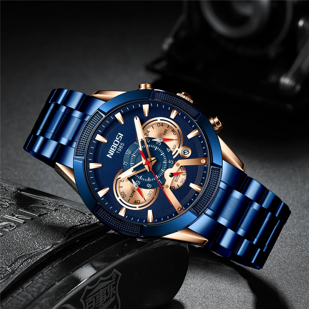 Оригинальные 2020 оригинальные мужские часы NIBOSI от лучшего бренда роскошные