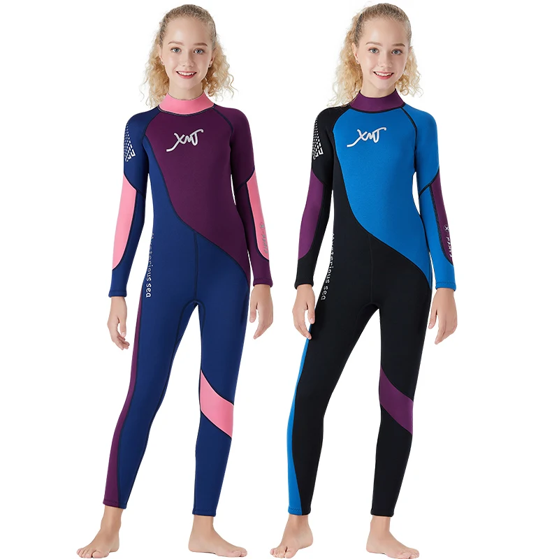 2.5mm Teenager Neoprene Wetsuit One Pieces Surfing Diving Suit Keep Warm Swimwear Overall Swimsuit Young Men Swimming Wetsuit