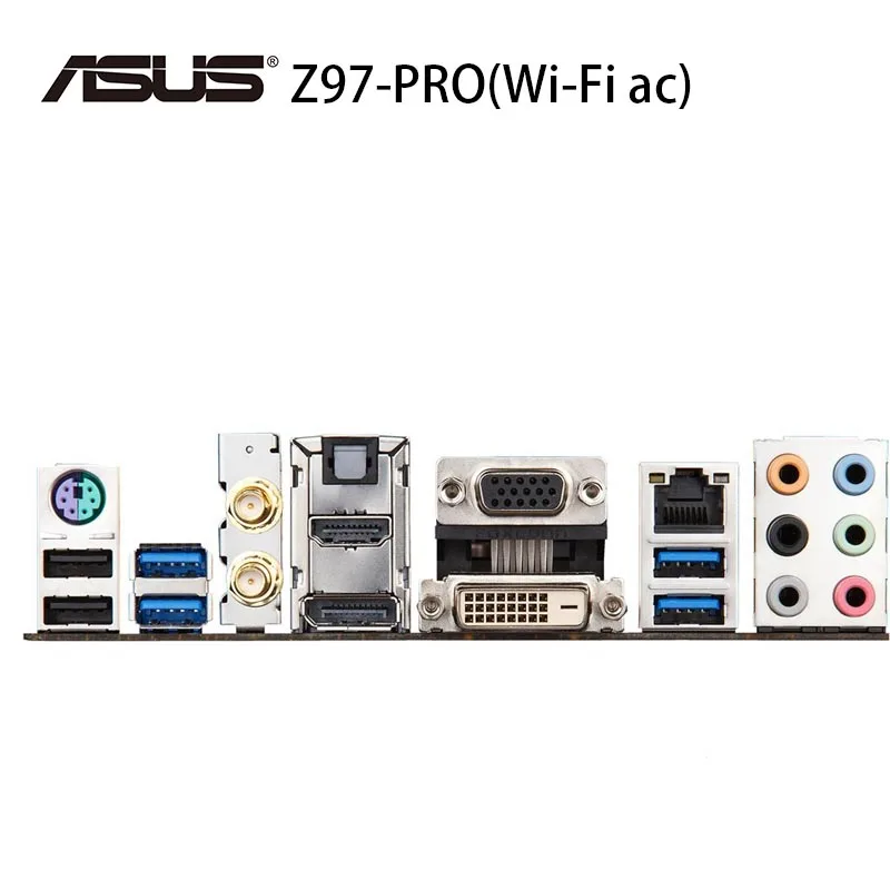 Verkauf LGA 1150 Asus Z97-PRO(WiFi Ac) Motherboard DDR4 PCI-E 3,0 M.2 32GB Intel Z97 Desktop Z97 Mainboard DDR3 Display Port ATX Verwendet