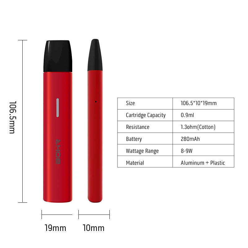 Оригинальный BOHR Pury Pod Vape комплект Светодиодный индикатор мощности система