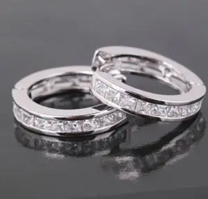 Женские Модные ювелирные изделия 1 пара новые белые посеребренные серьги