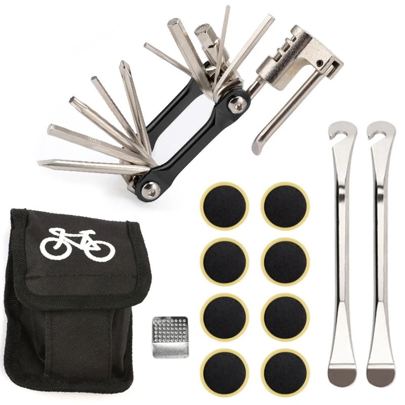 

Bicycle Repair Tools Kit Bike Accessories Multi Tool Set With Pump Tire Patch Portable Mountain Road Bike Tire Auto Tool