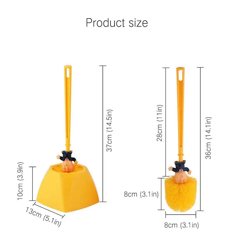

Trump Shaped Toilet Brush With Holder Plastic Household Bathroom WC Cleaning Borstel Toilet Cleaner Brushes Set Clean Tools