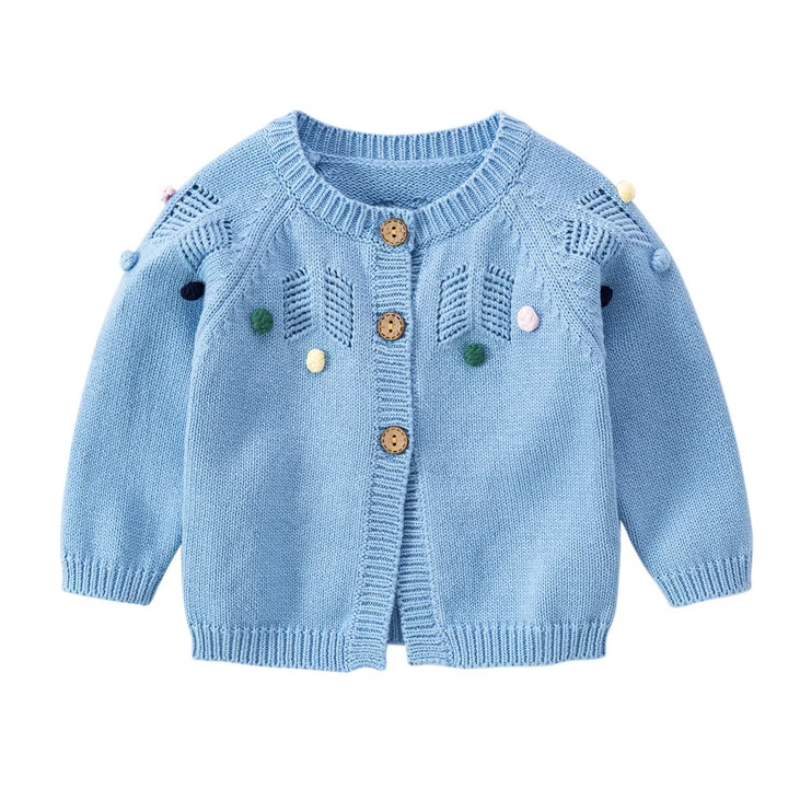 Ребенок дети девочка свитер однотонный открытый стежок вязаный пуловер для