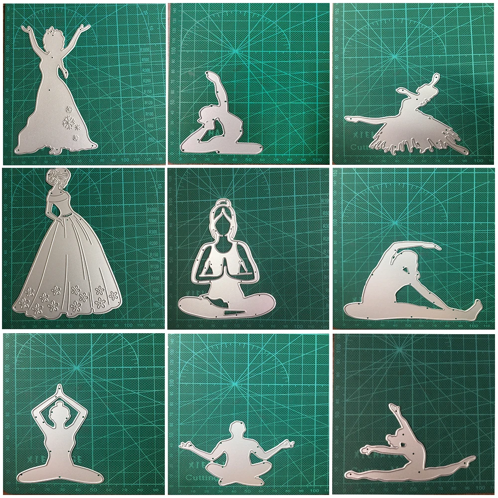 

Женская Танцевальная йога металлическая резка форма для скрапбукинга Тисненая Бумага карточка фотоальбом ремесло бумага резка 2021 Новинка