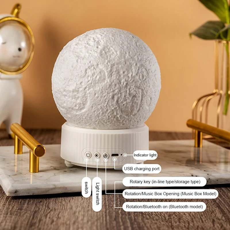 

3D moon starry sky projection lamp Projection Rotating Ligh Creative Children's Birthday Gift Projection Rotating Light Lunar