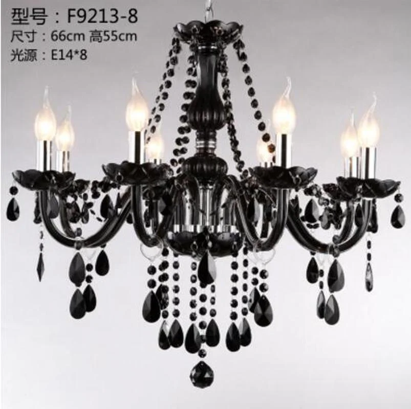 

black Chandelier Light Modern crystal chandelier Light Chandelier Crystal light black crystal lighting Living room bedroom lamp