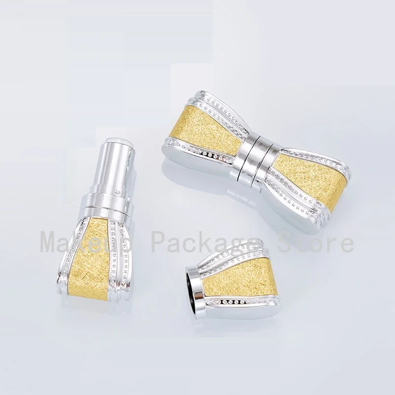 

10/30/50pcs Empty Colorful Shiny Bow Lipstick Tube 12.1mm Lip Balm Container Lipstick Shell Packaging Cosmetics Refillable
