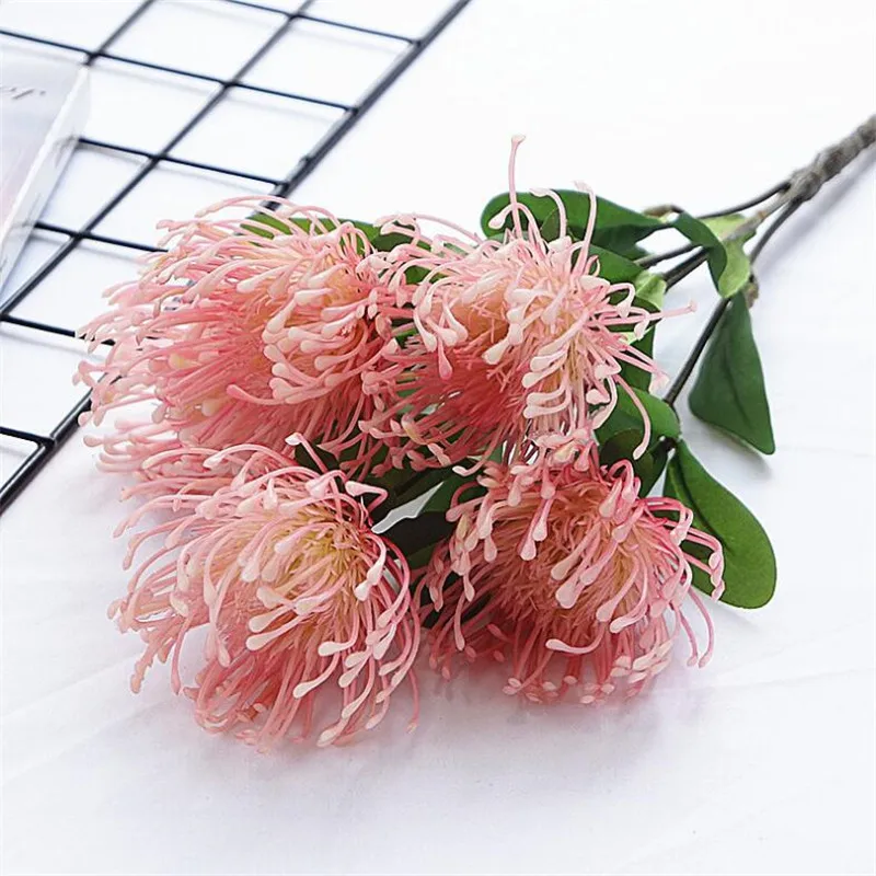 6 шт. поддельные игольница Fowers 16 93 &quotДлина моделирование Пластик Leucospermum Spp для