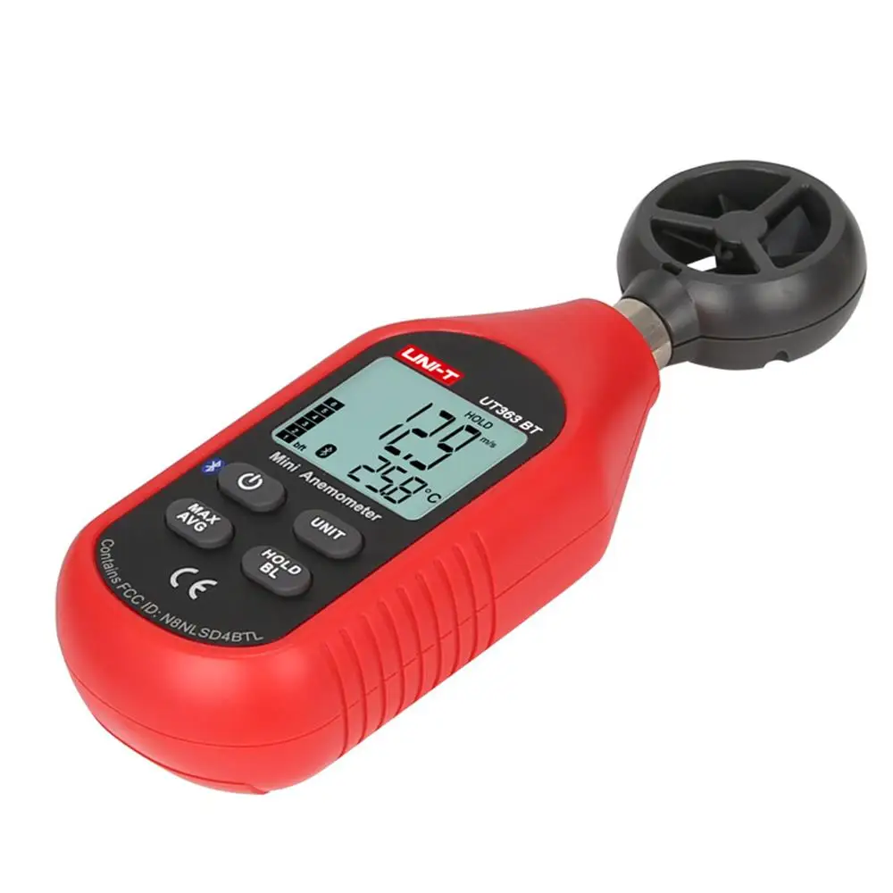 Цифровой Bluetooth Анемометр UNI-T UT363BT UT363 ЖК-дисплей подсветка измерение скорости