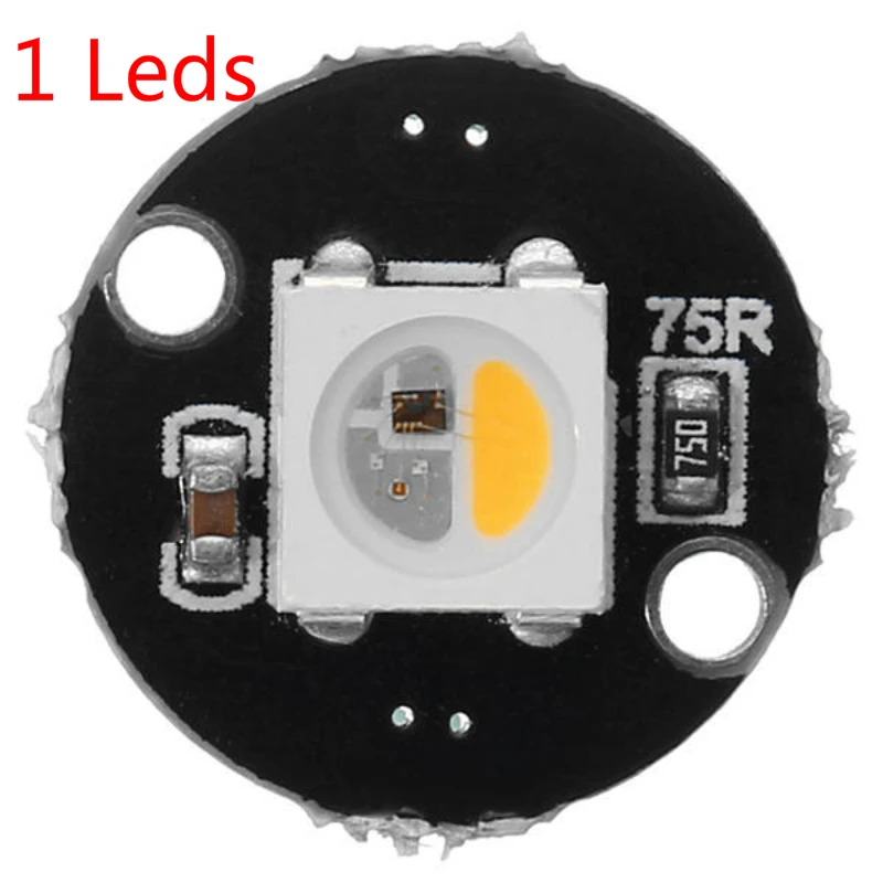 Круглая форма WS2812B SMD5050 RGBW RGBWW 4 в 1 светодиодный светильник чип-плата DC5V 1 шт. 8 шт. 12 шт. 16 шт. 24 шт. СВЕТОДИОДНЫЙ полноцветный модуль