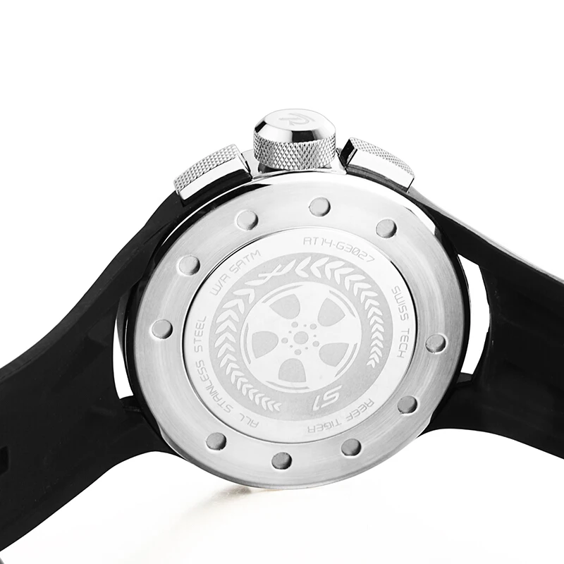 Часы наручные мужские кварцевые с резиновым ремешком спортивные