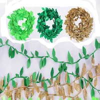 10mlot plastic vine artificial ivy hanging garland wreath green gold fake plants diy birthday wedding home party garden decor