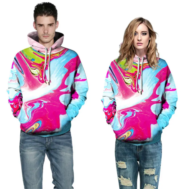 Новинка 2019 корейские толстовки свитшот для женщин и мужчин пуловер с 3D рисунком