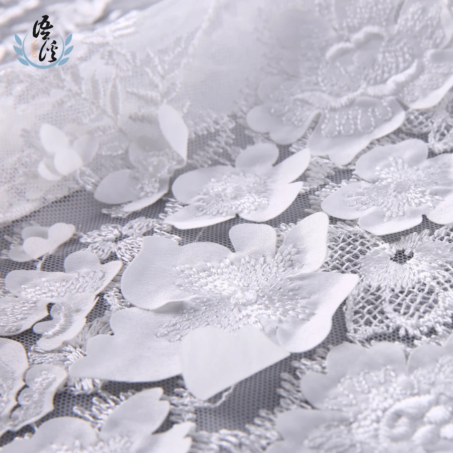 5 ярдов новый трехмерный узор вышивка ткань лазерная вышитая кружевная сетка