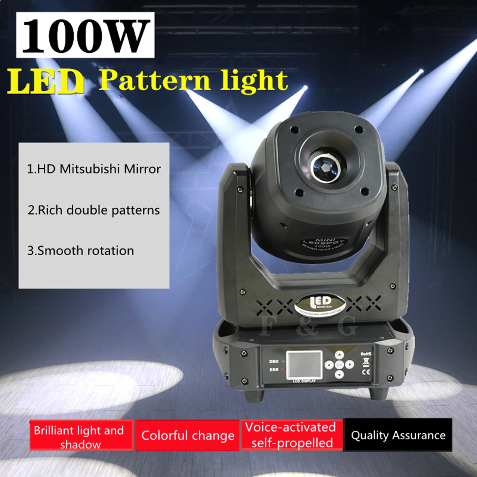 Перемещение головы 100 Вт Led Dj прожектор Quad 5 уход за кожей лица Призма проектор