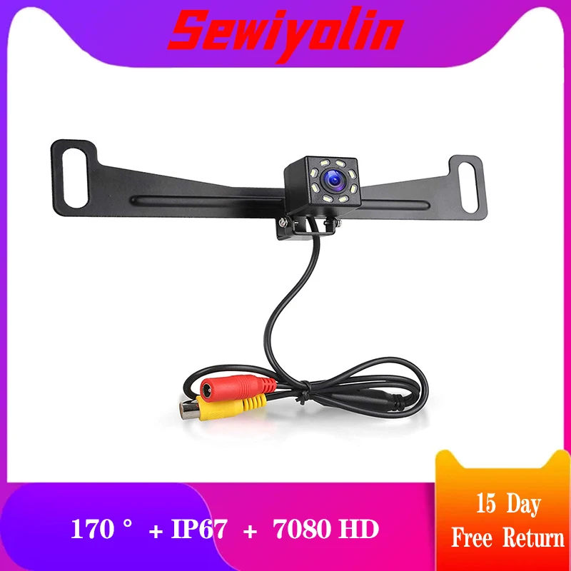 

Car Parts Night Vision 170 Wide View Car Plate Rear Vehicle Rear View Camera with Waterproof IP67 170 degree