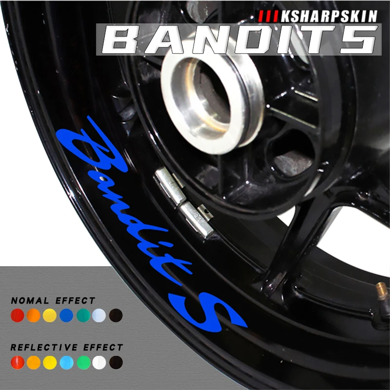 Reflective motorcycle inner ring decorative logos and decals waterproof protection stickers for SUZUKI BANDITS bandits