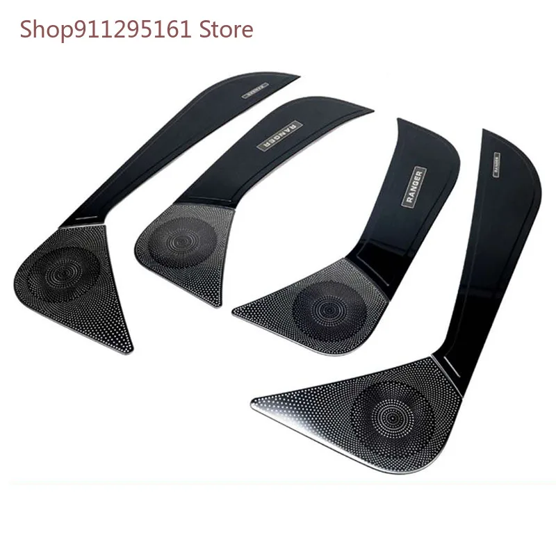 

Car Stainless Steel Door Anti-kick Film Cover And Speaker Loudspeaker Box Cover for Ford Ranger 2015 2016 2017 2018 2019 2020