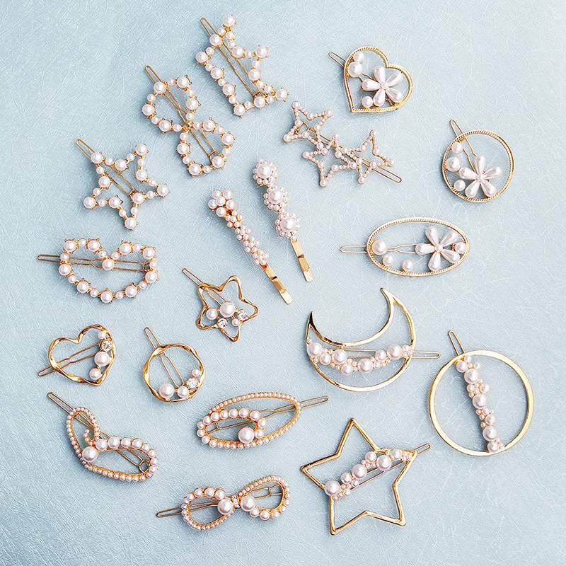 Простая Геометрическая заколка для волос милая темпераментная металлическая