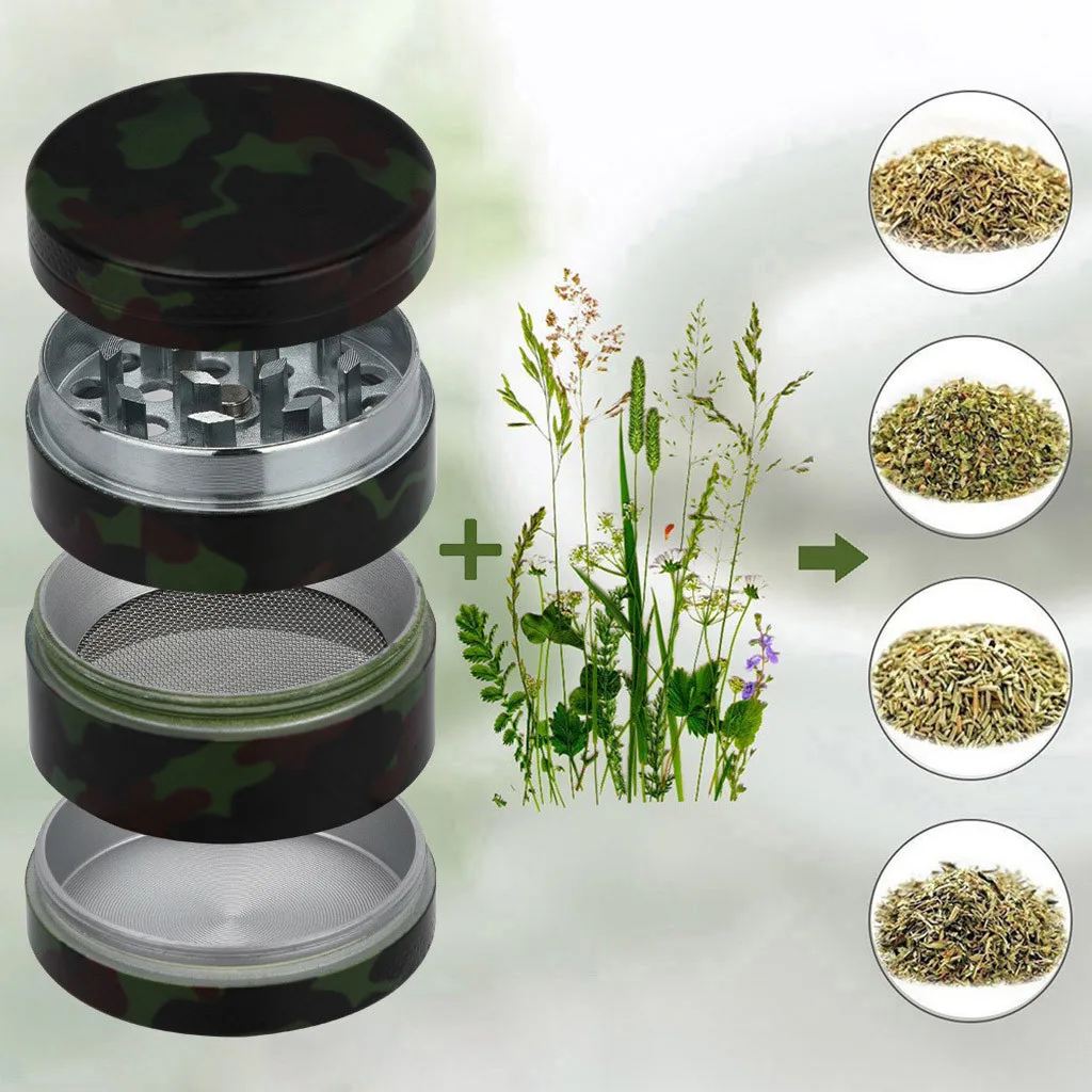Tobacco Grinder Cigarette Creative 4-layer 40mm Metal Herb & Spice Mills Graters Cursher K906 | Дом и сад
