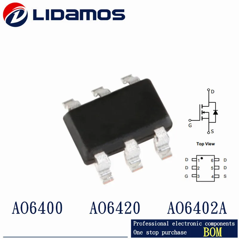 10-500 шт. AO6400 AO6402A AO6420 маркировка D0 42 DN AO6402 TSOP-6 новый оригинальный MOSFET N-Channel 30V-60V 3.4A-7.5A