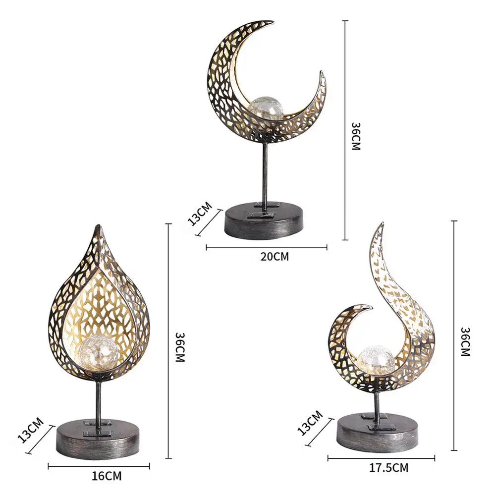 

IP44 Waterproof Iron Art LED Light Solar Energy Powered Light-sensitive Lights Garden Desktop Decorative Night Lamps