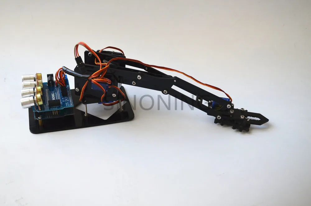 DIY акриловый робот Робо-рука коготь arduino комплект 4DOF игрушки механический захват манипулятор DIY SNAM1900