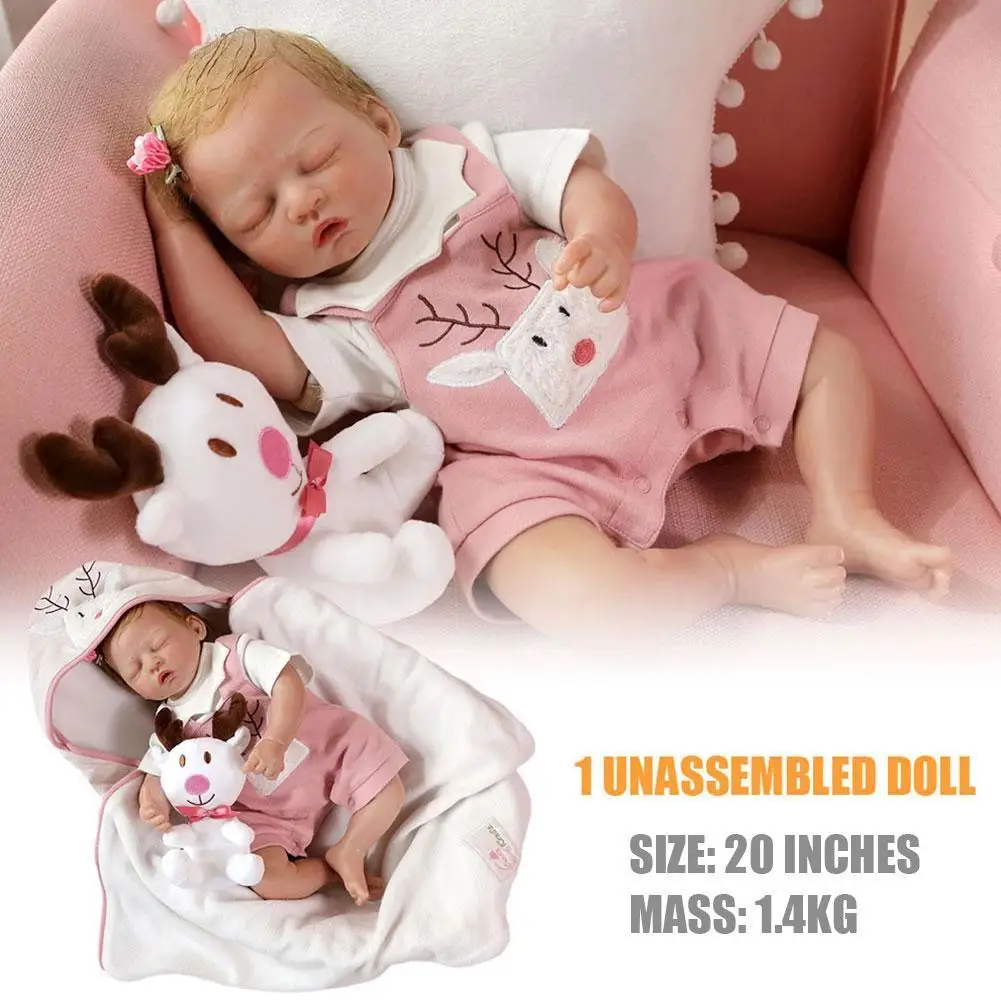 

NPK 20Inch Reborn Doll Kit High Quality Lifelike Handmade Babies Detailed Paint By Genesis Heat Set Paint Real Baby Doll