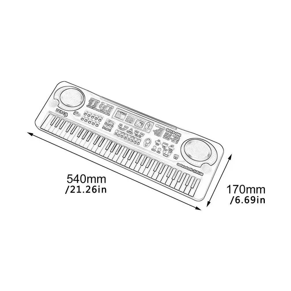 

61 Keys Piano Keyboard Portable Electronic Children'S Keyboard Piano Beginner Digital Music Piano Toy Piano With Microphone