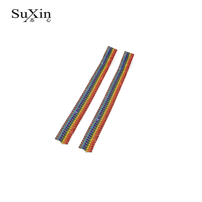 Новые поступления 2019 висячие серьги Suxin с кисточками для женщин кристаллами и
