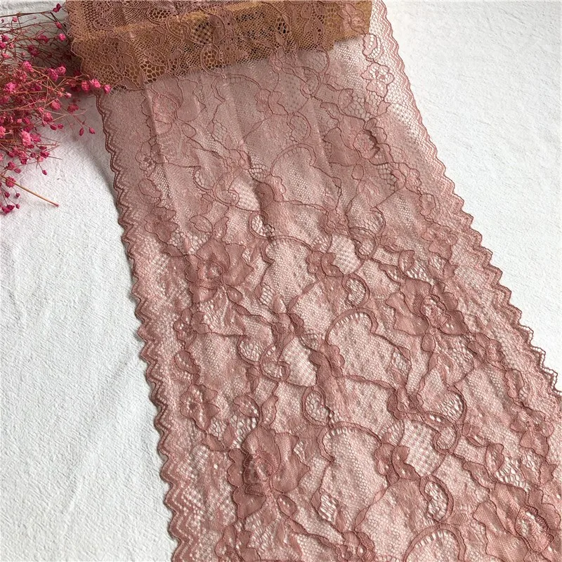 Handmade Hair Decoration Wide Elastic Stretch Lace Mesh Wedding Dress Skirt Lace Trim